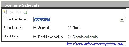 Scenario schedule