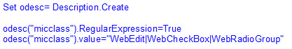 Regular Expressions in Descriptive Programming